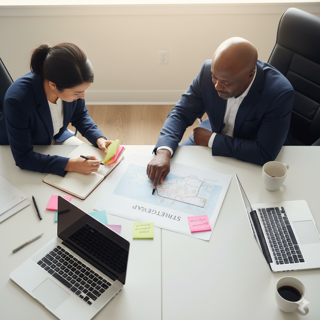 Kenneth mentoring a founder at a strategy session. Kenneth mentoring a founder at a strategy session.